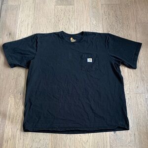 Carhartt Black Short Sleeve Pocket Tee with Logo Patch Size XXL